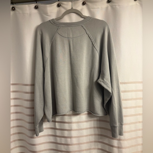 Light Blue Aerie Long-Sleeve Sweatshirt - Picture 2 of 3